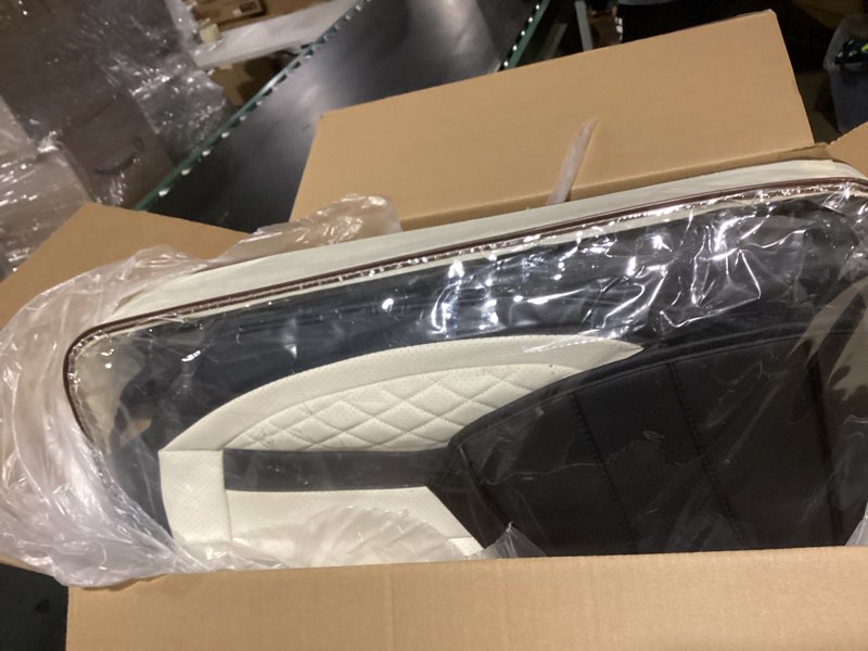 Condition photo showing Good Condition for Leather Car Seat Covers Full Set, Breathable Faux Leather Seat Covers for Cars SUV Sedan Waterproof Blackwhite