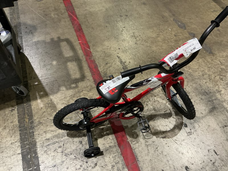 Condition photo showing As Is for huffy 16 in. rock it kids bike for boy ages 4 and up, child, red