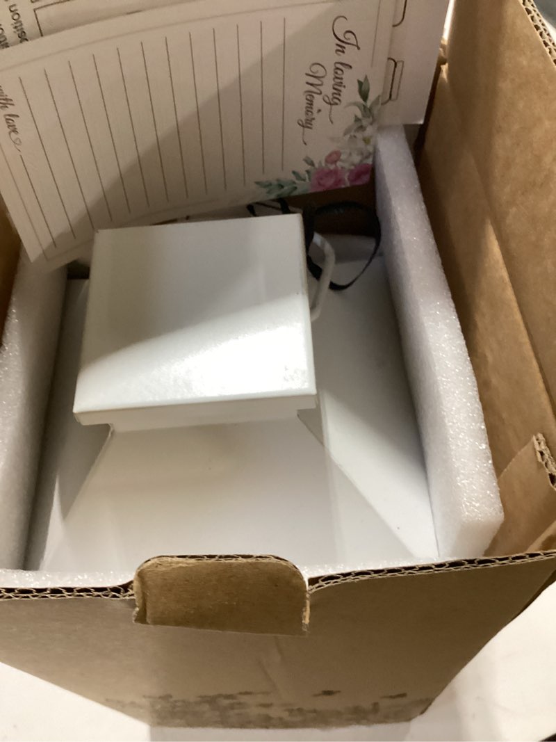 Condition photo showing Good Condition for Memorial Lantern Bereavement Gifts in Memory of Loved One Memorial Gifts for Loss of Mother Loss of Father Remembrance Sympathy Gifts for Loss of Loved One with LED Candle and Remote When Tomorrow Starts Without Me White