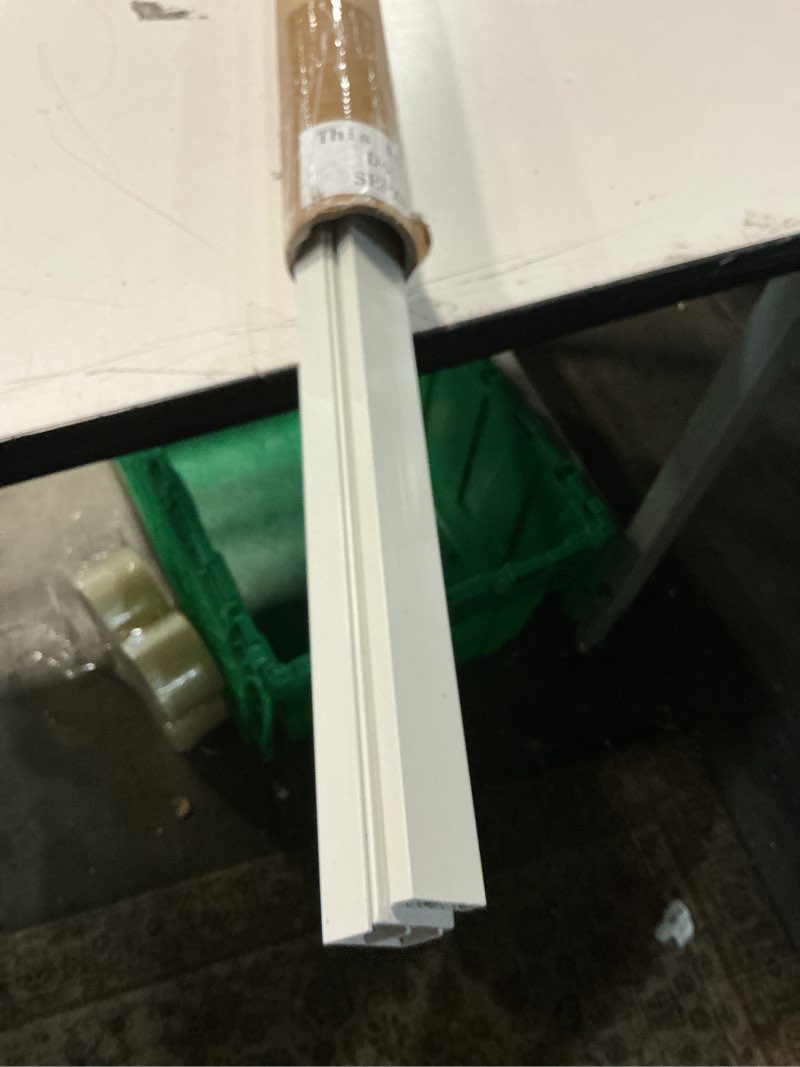 Condition photo showing Good Condition for Landical 2 Sets 4 ft Long Plastic Sliding Cabinet Door Track Hardware Set for 1/2" Thick Panels Glass Window Cabinet Door Track for Sliding Closet Doors, Easy Quick Installation White