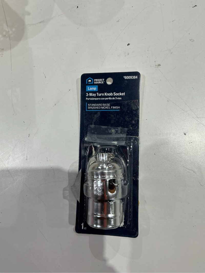 Condition photo showing Good Condition for project source 3-way 250 -watt plastic turn knob lamp socket , silver