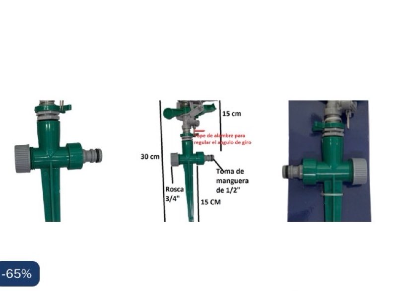 Estaca Regador Aspersor 2 Direcciones De Impulso Plástico Estaca