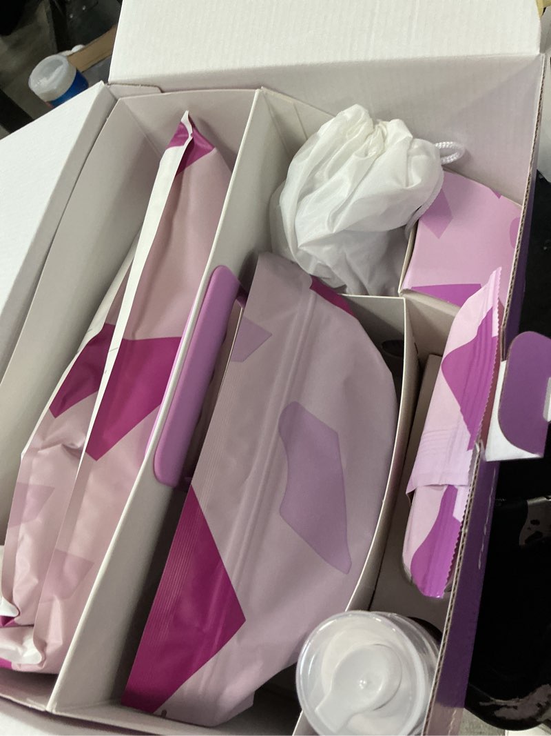 Condition photo showing New/Like New for frida mom 11pc postpartum essentials kit gift set, hospital bag must haves for new mom, includes 4 disposable postpartum underwear, 4 ice maxi pads, perineal healing foam & 24 pad liners & peri bottle postpartum kit