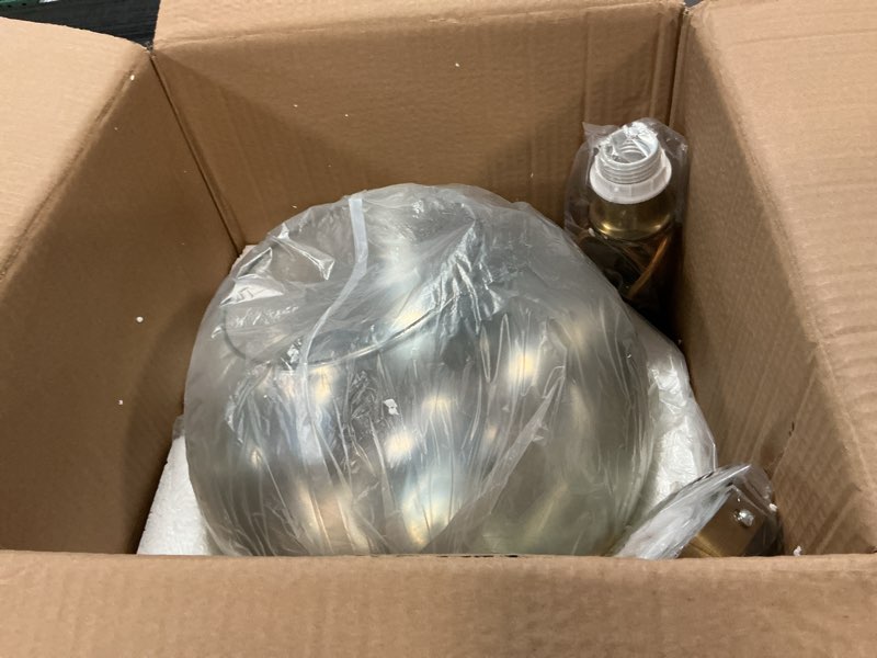 Condition photo showing As Is for Gradient Color Glass Pendant Light,Modern Glass Hanging Light Chandelier Light (Gold, 20cm) Gold 20cm