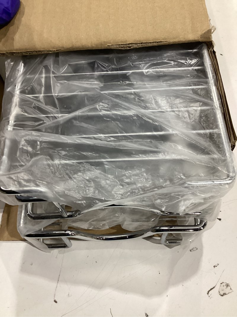 Condition photo showing Good Condition for dindon pull out cabinet organizer (7-1/2" w x 21-1/2"d), cabinet pull out shelves, 2 tier pull out drawers for kitchen cabinets, wire basket slide out shelf for cabinet organization chrome 7-1/2"w x 21-1/2"d