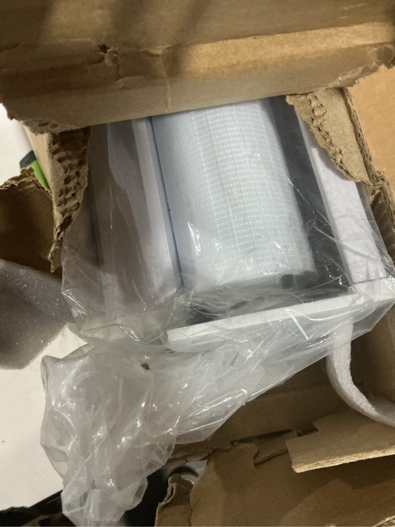 Condition photo showing Good Condition for joydeco cordless zebra blinds for windows, dual layer free-stop zebra shades privacy light control for day and night, light filtering sheer blinds for indoor windows (off-white, 28" w x 75" h) off-white 28" w x 75" h ready made