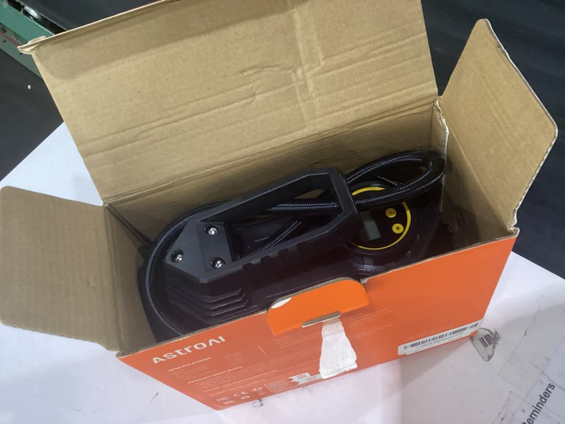 Condition photo showing Good Condition for astroai airun h tire inflator portable air compressor,9.8ft cord-12vdc-powered auto shut-off,fast inflation electric air pump for car tires-car accessories with digital pressure gauge,led light,yellow large yellow