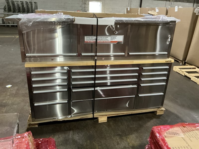 Condition photo showing As Is for gaomon 72 inch tool chest, tool cabinet with 15 drawers, mobile storage cabinet with locking system, stainless steel material and sturdy structure, high capacity for home workshop kitchen and garage. 72inch