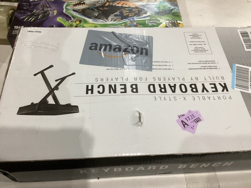 Condition photo showing New/Like New for Yamaha OEM PKBB1 Adjustable Padded Keyboard X-Style Bench, Black, 19.5 inches