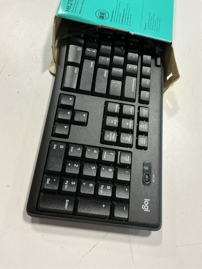Condition photo showing Good Condition for logitech mk270 wireless keyboard and mouse combo for windows, 2.4 ghz wireless, compact mouse, 8 multimedia and shortcut keys, 2-year battery life, for pc, laptop - black