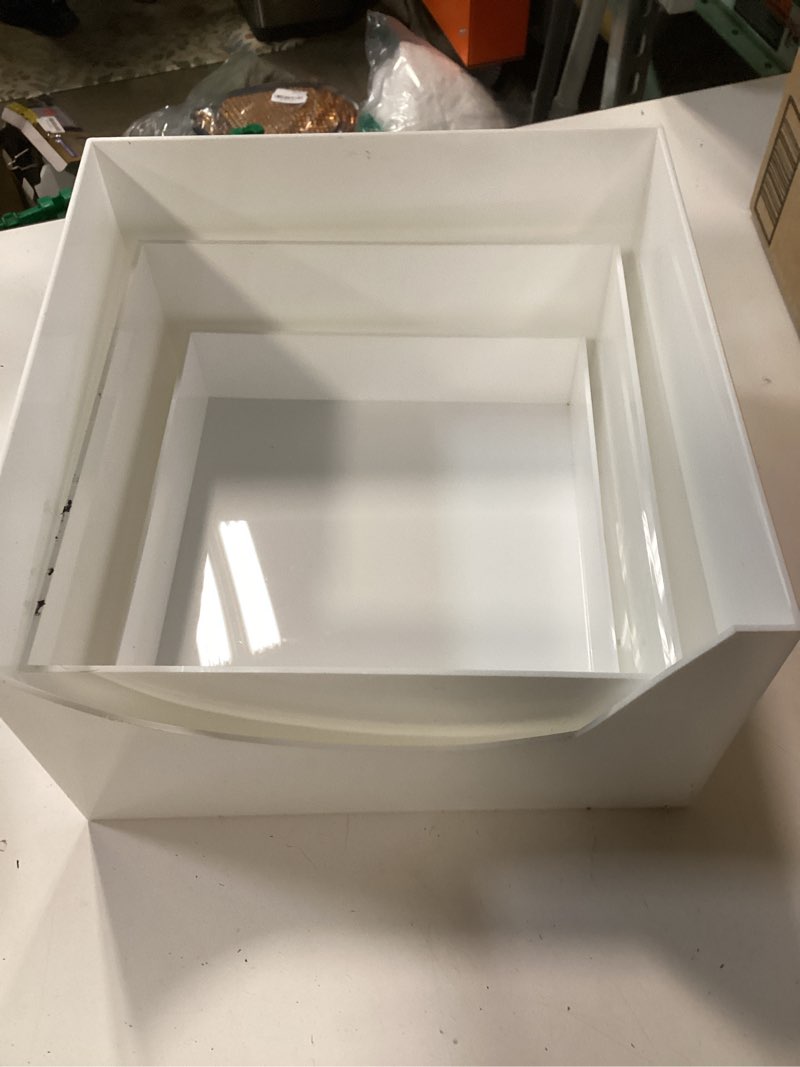 3pc drawer organizer white