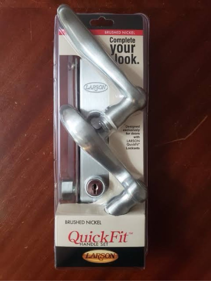 Larson QuickFit Curved Brushed Nickel Handle