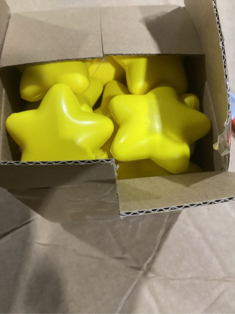 Condition photo showing Good Condition for 24pcs Star Stress Balls, Mini Foam Squeeze Balls, Yellow Anxiety Relief Toys for School Rewards, Carnival Prizes, Party Favors, Hand Exercise