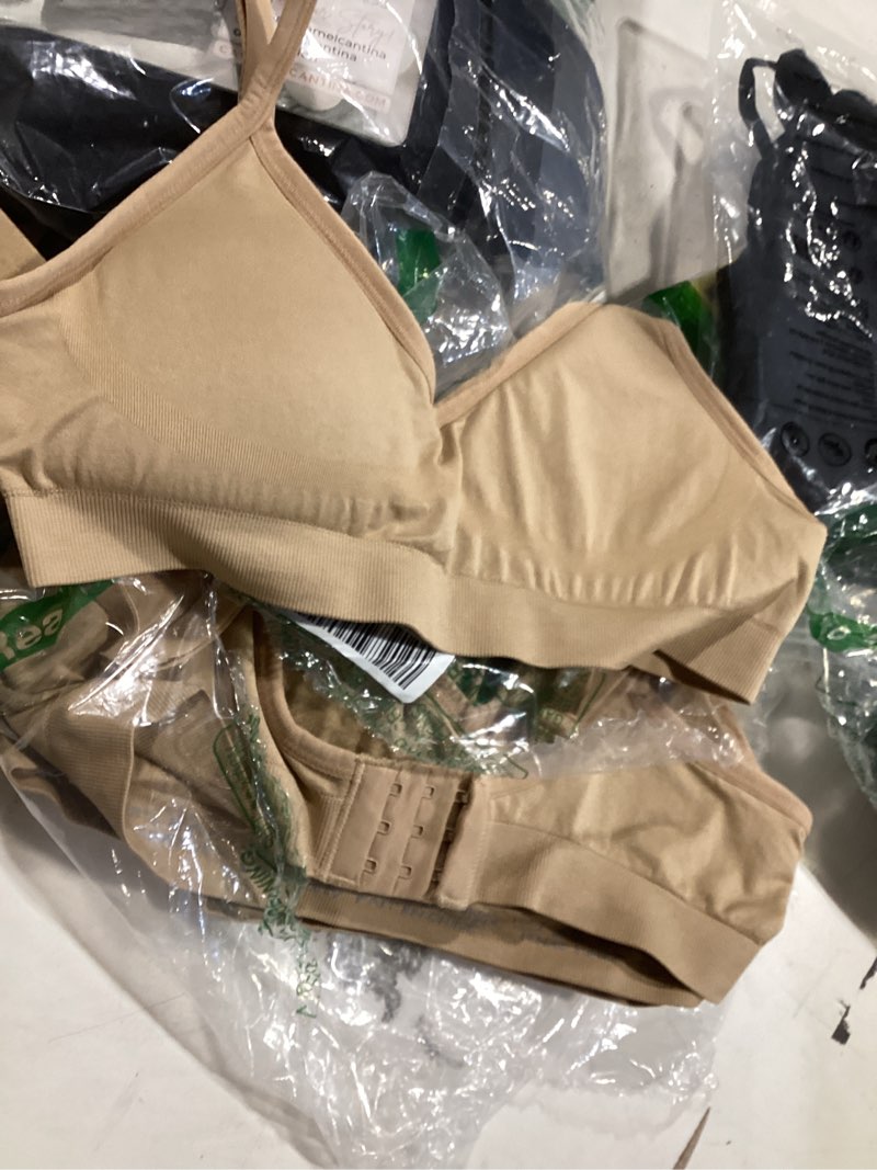 Condition photo showing Good Condition for kalon women’s 4 pack demi padded bralette wireless comfortable bra 4pk med beige small-medium plus similiar product