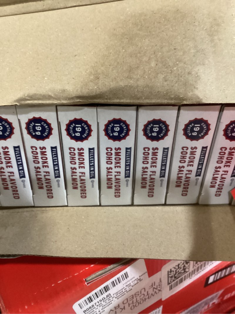 Condition photo showing New/Like New for Bumble Bee Smoke Flavored Red Coho Salmon Fillets in Oil, 3.75 oz (Pack of 12) - 19g Protein - Skinless, Boneless - Great for Snacks & Recipes - Gluten Free Coho - Skinless & Boneless - Smoke Flavored in Oil 3.75 Ounce (Pack of 12)
