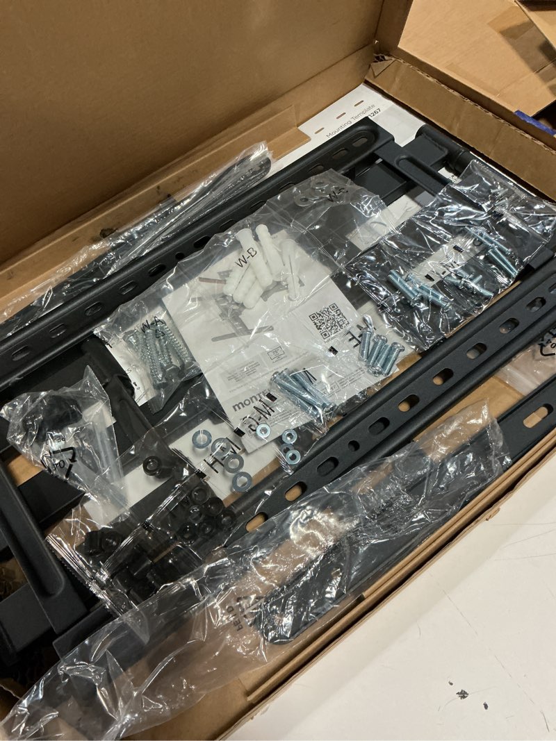 Condition photo showing New/Like New for monTEK 1.1" Ultra Slim TV Wall Mount for 37-75 Inch TVs, 132lbs Heavy Duty, 4X Weight Tested, Full Motion Articulating Bracket, Max VESA 400x400mm, Fits 16/18" Studs