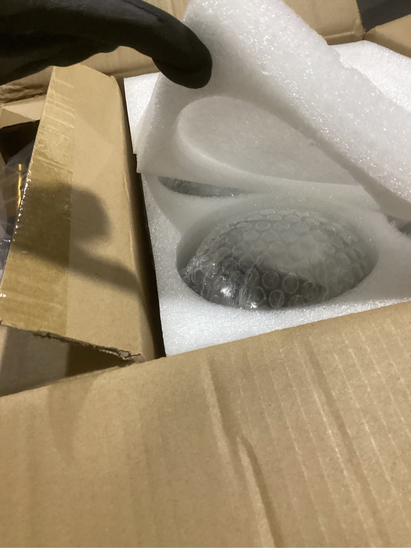 Condition photo showing Good Condition for 6-Light Glass Globe Sputnik Chandelier Modern Matte Black and Gold Ceiling Light Fixture Vintage Hanging Chandeliers for Farmhouse Living Room, Kitchen Dining Room Bedroom Black/Gold 6-Light