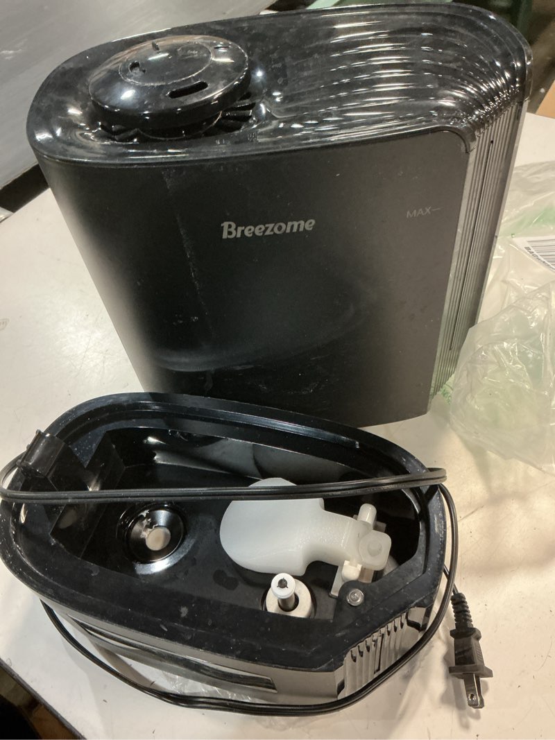 Condition photo showing As Is for breezome 6l humidifiers for bedroom large room & essential oil diffuser, ultrasonic top fill cool mist humidifiers for baby, plants, nursery last up to 60 hours, smart humidistat control, quiet, black