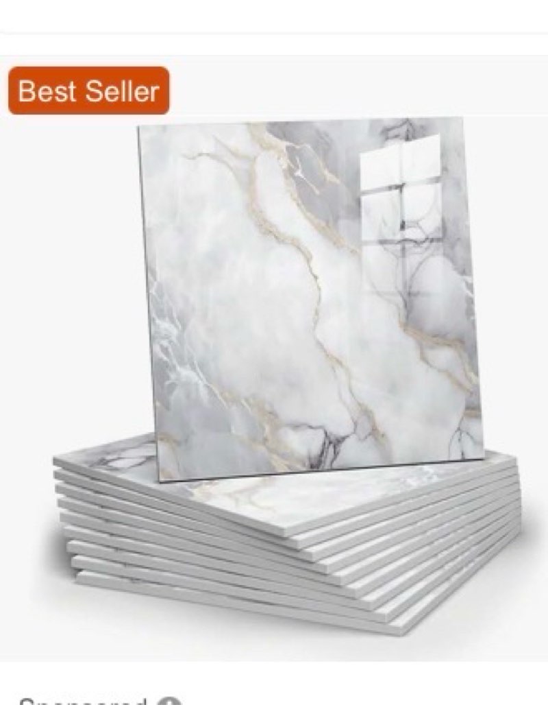 10 PCS Peel and Stick Backsplash,Self Adhesive Marble Wall Tile,PVC Wall Panels,3D Tiles for Bedroom
