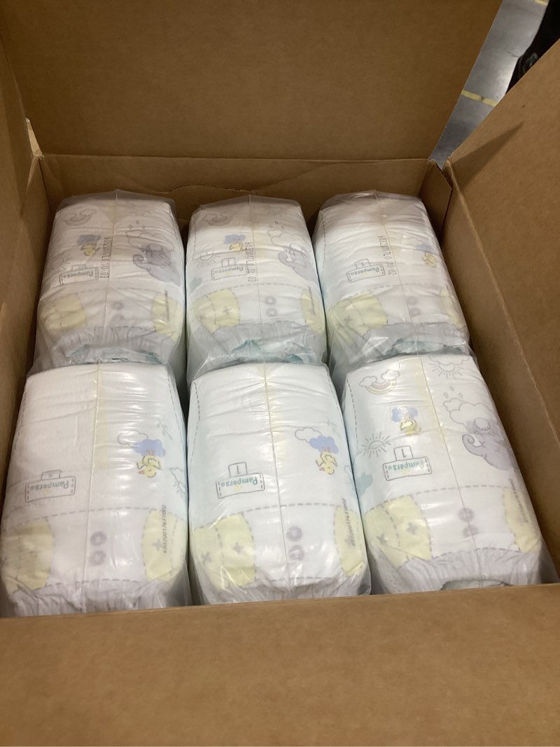 Condition photo showing New/Like New for pampers swaddlers diapers, size 1 (8-14 lbs), 198 count, absorbent, keeps baby dry and comfortable, skin safe disposable baby diaper (packaging may vary) size 1 198