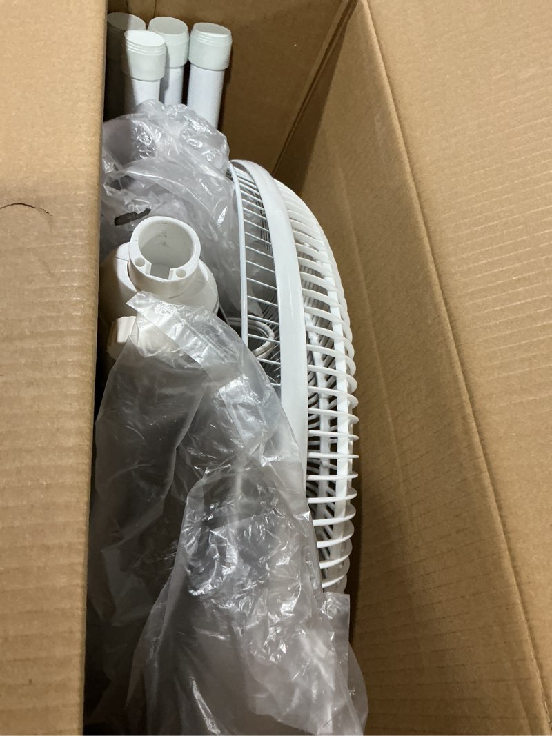 Condition photo showing Good Condition for EZ-Chill 16” Oscillating Pedestal Fan, 3-speed Options, 90-Degree Oscillating Head, Adjustable Height and Tilt, Powerful Air Flow, White, MTSP15-16AZ