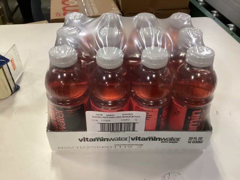 Condition photo showing New/Like New for vitaminwater Power-C Dragonfruit Nutrient Enhanced Flavored Water Beverage, 20 fl oz Bottles, 12 Pack Power-C Dragonfruit 20 fl oz (Pack of 12) ( best by 11.10.25)