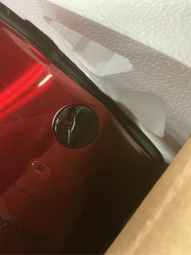 Condition photo showing As Is for Elite Gourmet MST-900RXT# Electric Ceramic XL Jumbo Slow Cooker, Adjustable Temp, Entrees, Sauces, Stews & Dips, Dishwasher Safe Glass Lid & Crock, 8.5Qt, MetallicRed