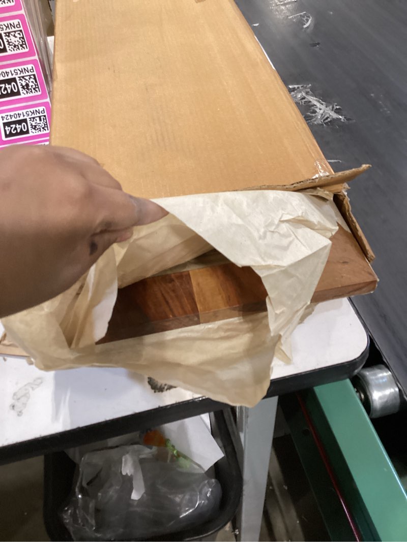Condition photo showing Good Condition for creative co-op acacia wood serving board on gold stand