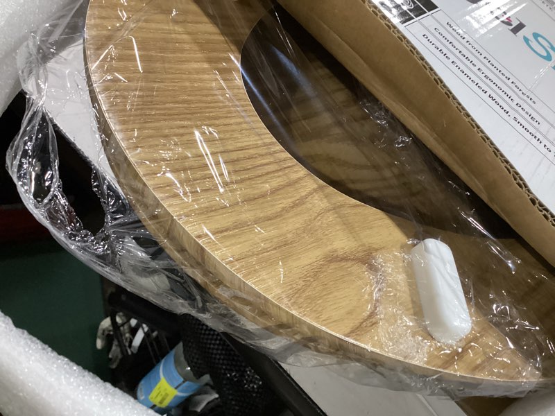 Condition photo showing Good Condition for slow close wood toilet seat, quick-release (elongated, original style) | angol shiold elongated toilet seat with quietly close, easy to install also easy to clean soft close hinge original style