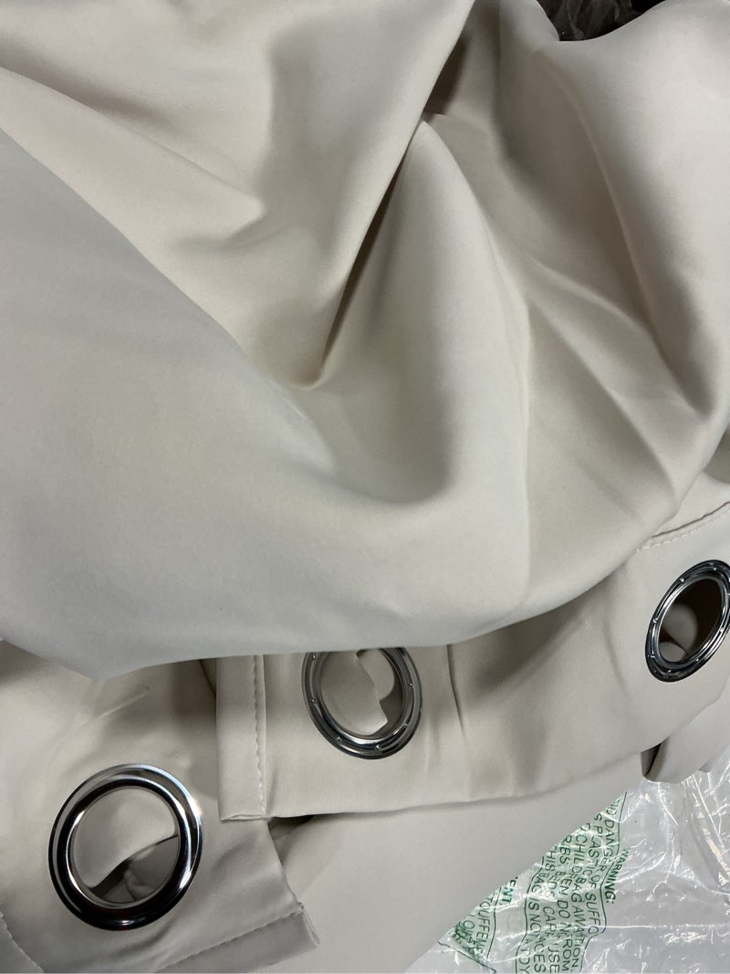Condition photo showing Good Condition for miulee blackout curtains for bedroom 2 panels 50 x 80 inch long beige | thermal insulated, living room darkening grommet drapes, noise reducing, light blocking window treatments