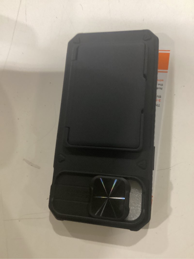 Condition photo showing New/Like New for for iphone 15 plus & 14 plus wallet case, built-in card holder(4-5 cards), slide camera cover, military drop & rfid protection, heavy duty women men phone cases for iphone 15 plus/14 plus, black black iphone 15 plus/14 plus, 6.7"