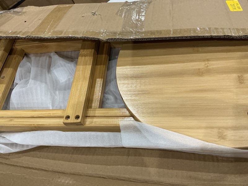 Condition photo showing Good Condition for nisorpa folding bar stool with backrest kitchen counter height stool with back support foldable bamboo bar stool folding bar chair for home kitchen island breakfast no assembly 1pack wood color