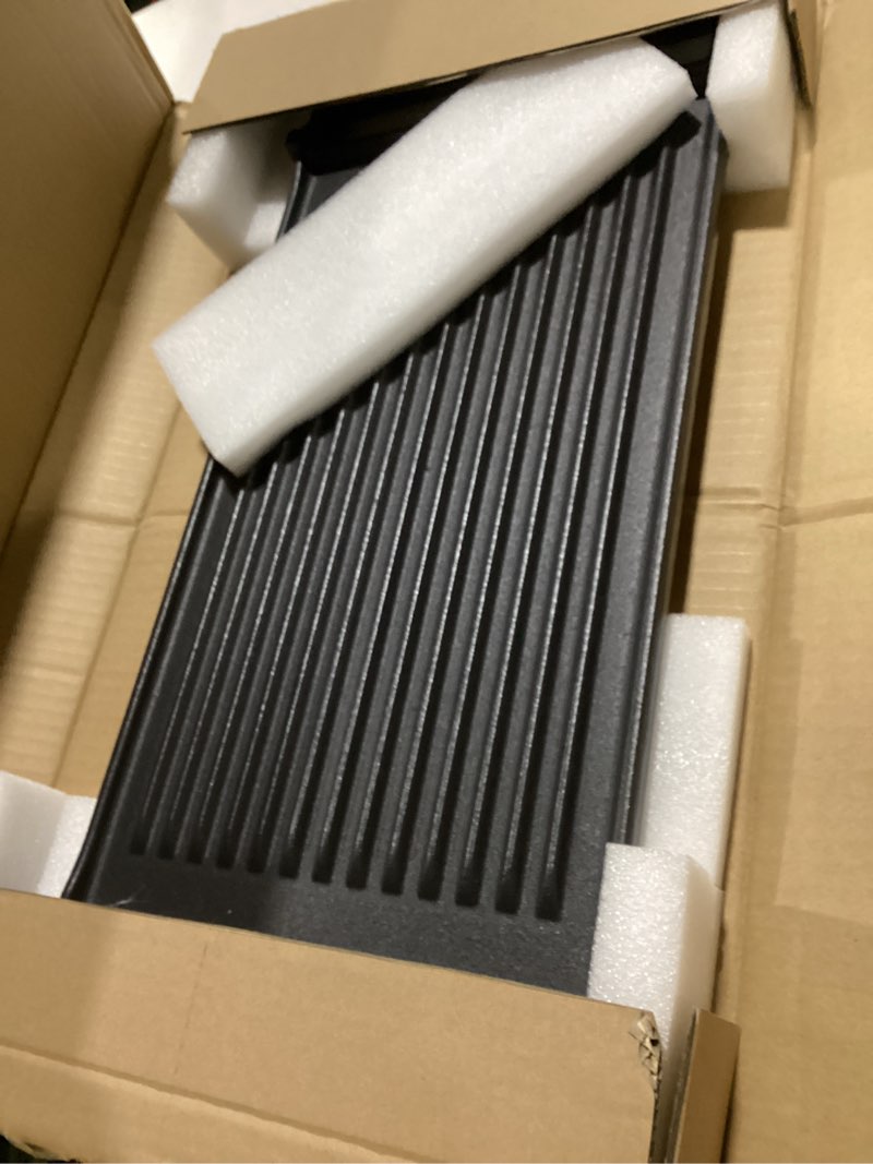 Condition photo showing Good Condition for WB31X24998 WB31X24738 Stove Griddle Replacement Parts for GE Gas Stove Griddle Plate JXGRILL1 Reversible Cast Iron Griddle Pan Gas Cooktop JGS760SPSS JGBS66REK4SS GE Appliance Accessories 1 Pack