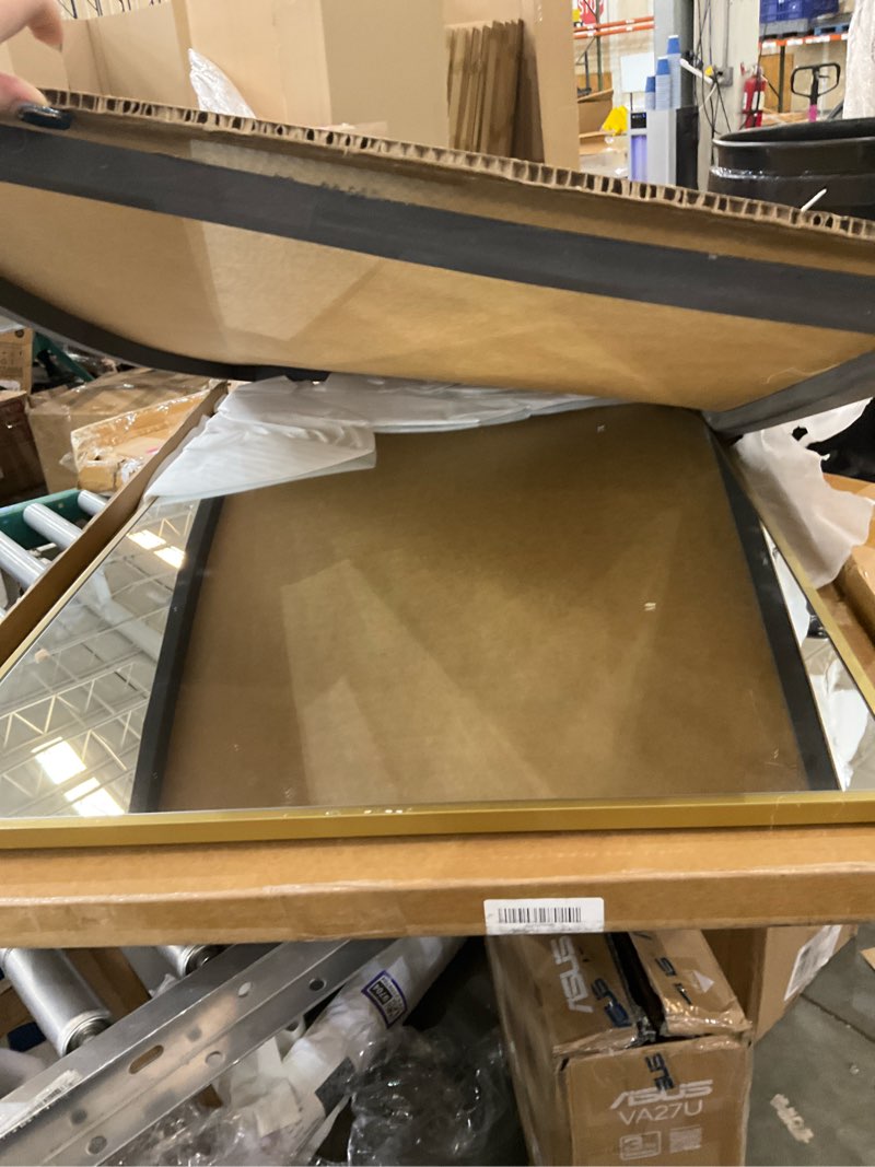 Mirror with gold frame 