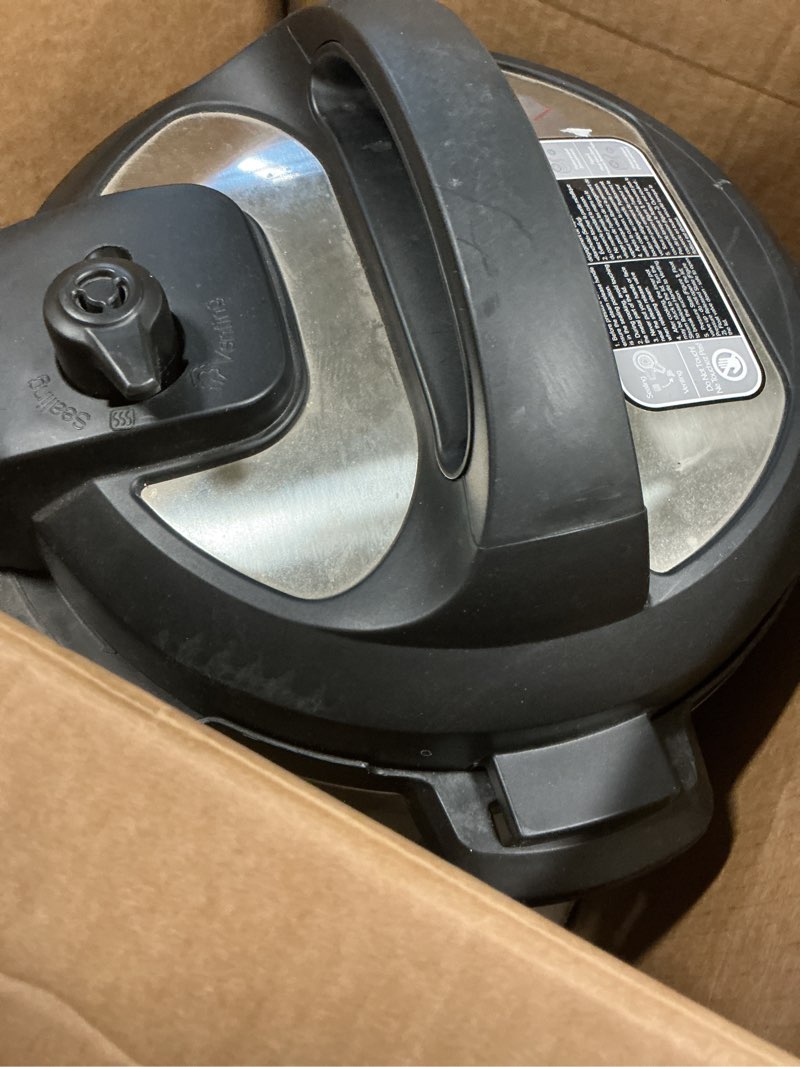 Condition photo showing As Is for Instant Pot Duo Plus 9-in-1 Multicooker, Pressure Cooker, Slow Cook, Rice Maker, Steamer, Sauté, Yogurt, Warmer & Sterilizer, Includes App With Over 800 Recipes, Stainless Steel, 6 Quarts