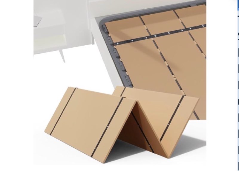Bunkie Board, 6mm Thin, Large Queen Size (60 x 80 in)Heavy Duty Bed Panels Foldable Box Spring, Bed Support Slats under Mattress | Modular Portability Design, Easy Setup, Foldable, Low-Profile Design