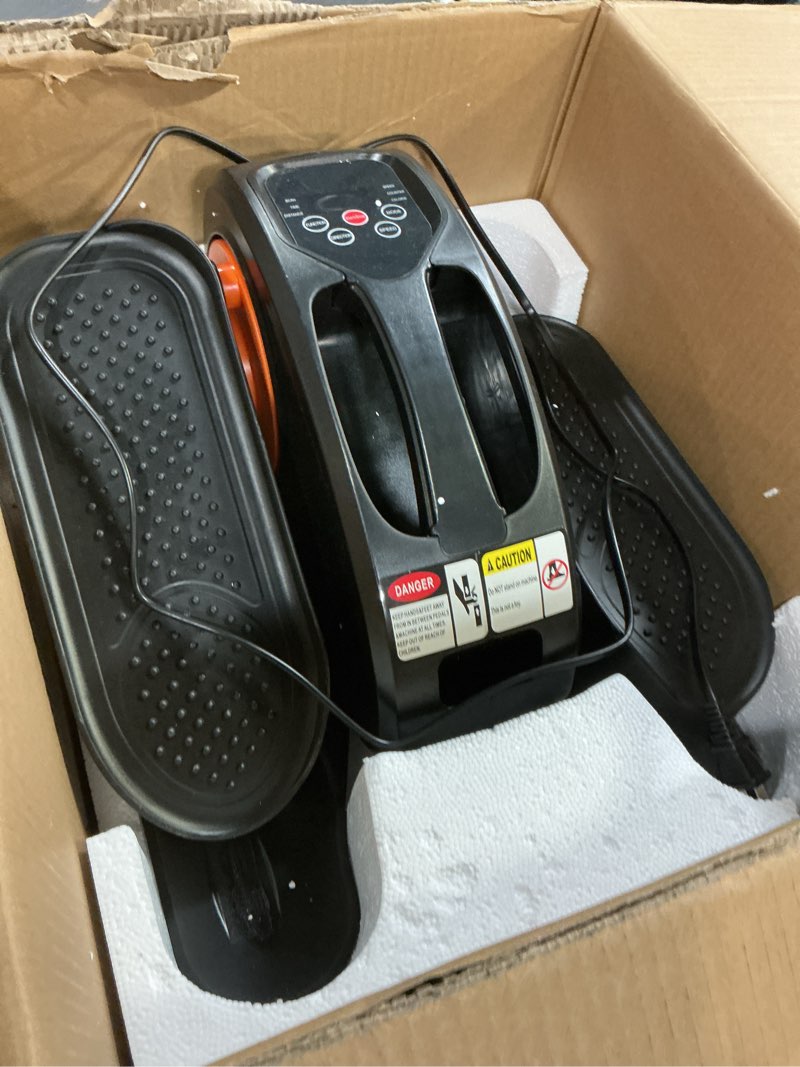 Condition photo showing Good Condition for under desk elliptical, electric seated pedal exerciser, quiet & compact mini ellipse leg exerciser with display monitor, remote control and 12 adjustable speeds, elliptical machine for home orange