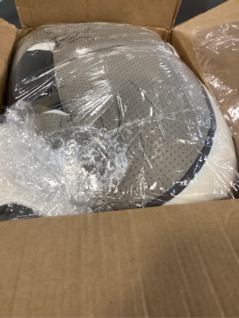 Condition photo showing As Is for Reading Pillow for Sitting in Bed, 22”H Back Pillow for Sitting Up,Lumbar Rest & Neck Support Bed Pillows,Backrest Bed Chair with Arms for Reclining,Gaming,Resting,Watching TV in Couch or Floor Grey&white