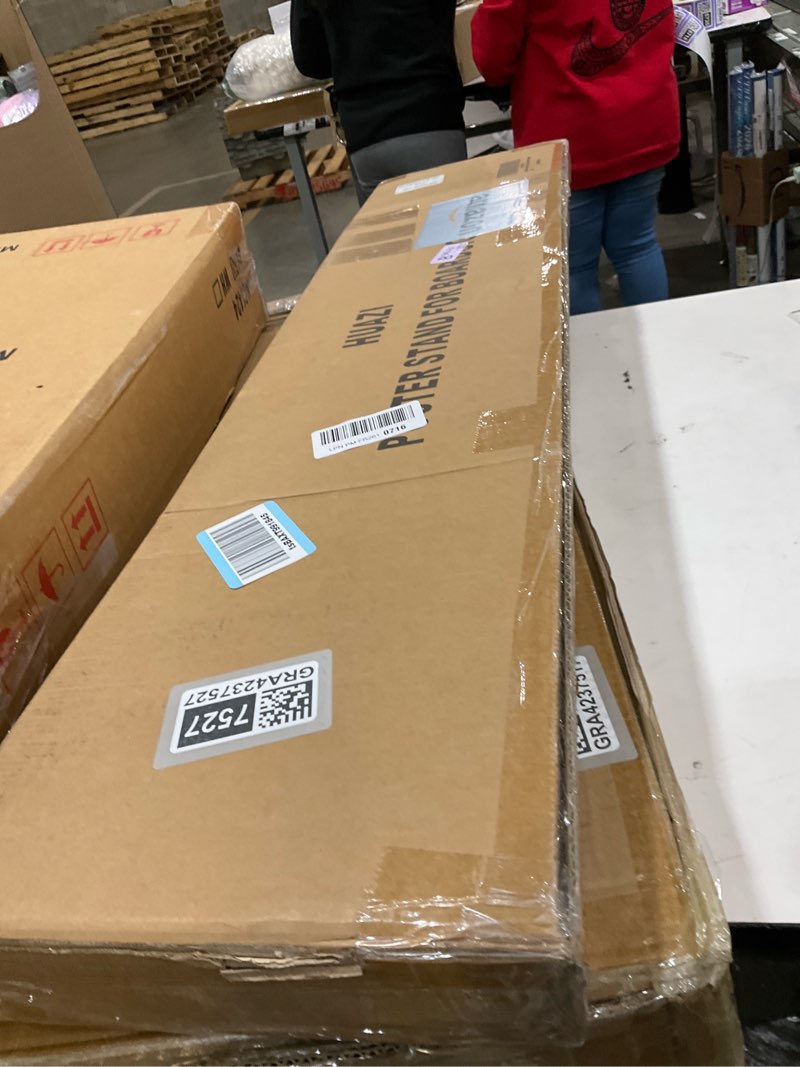 Condition photo showing Good Condition for HUAZI Poster Stand for Display Double-Sided Heavy Duty Sign Stand Holder Floor Freestanding Poster Board Stand with Base Adjustable Height Up to 75inches for Board & Foam,Black Double-Pole Stand