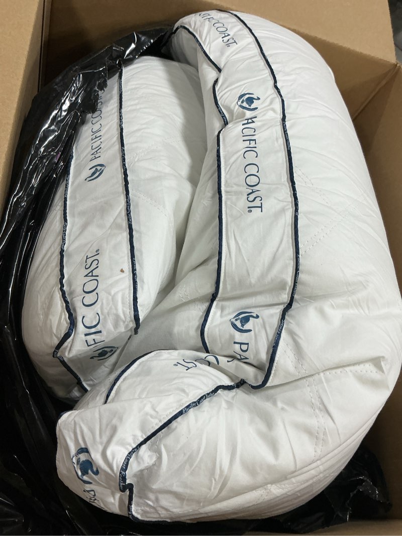 Condition photo showing As Is for Pacific Coast Gusseted Pillows Queen Size Set of 2, Goose Feather and Down Firm Pillows, Luxury Hotel Collection Bed Pillows for Sleeping, Supportive Gusseted Dsign for Side and Back Sleepers Queen (Pack of 2)