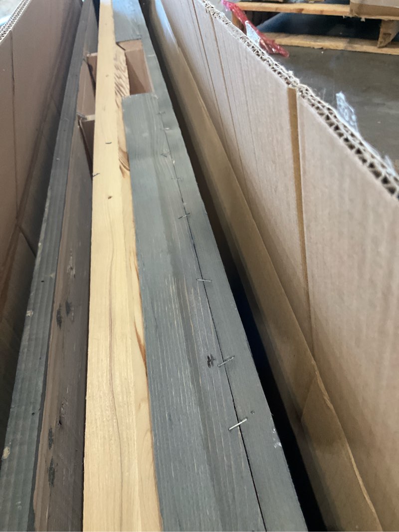 Condition photo showing As Is for floating farmhouse shelf