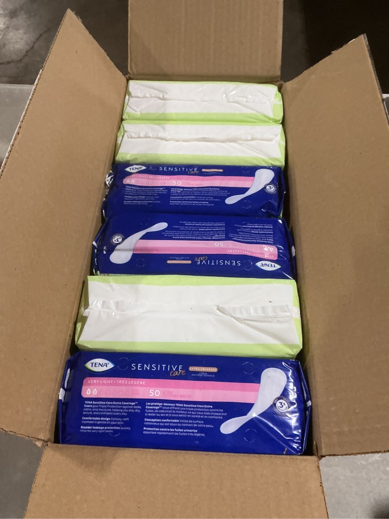 Condition photo showing Good Condition for tena sensitive care panty liners for women, very light absorbency, extra coverage, sensitive care - 300 count 300 count (pack of 1)