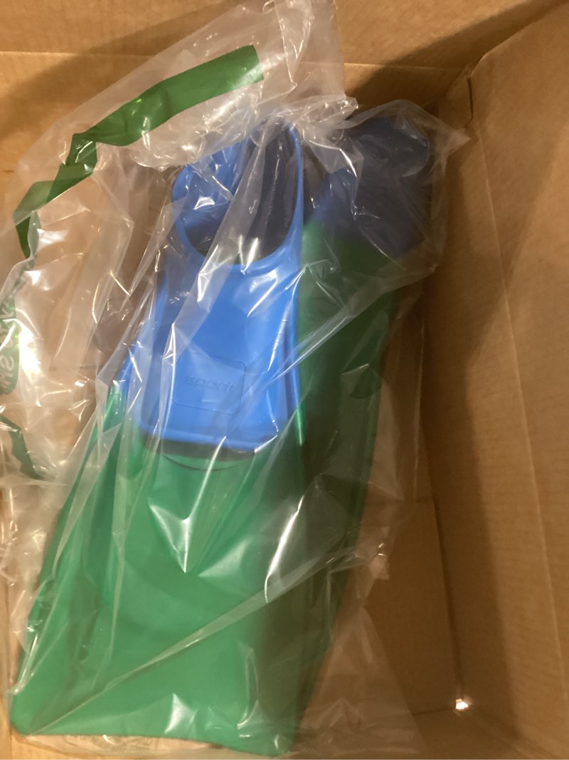 Condition photo showing Good Condition for Sporti Adult-Kids Swim Fins for Pool Lap Swimming - Long Floating Fins for Swimming & Snorkeling - Swim Flippers for Training M 11-12 / W 12-13 Green-Blue