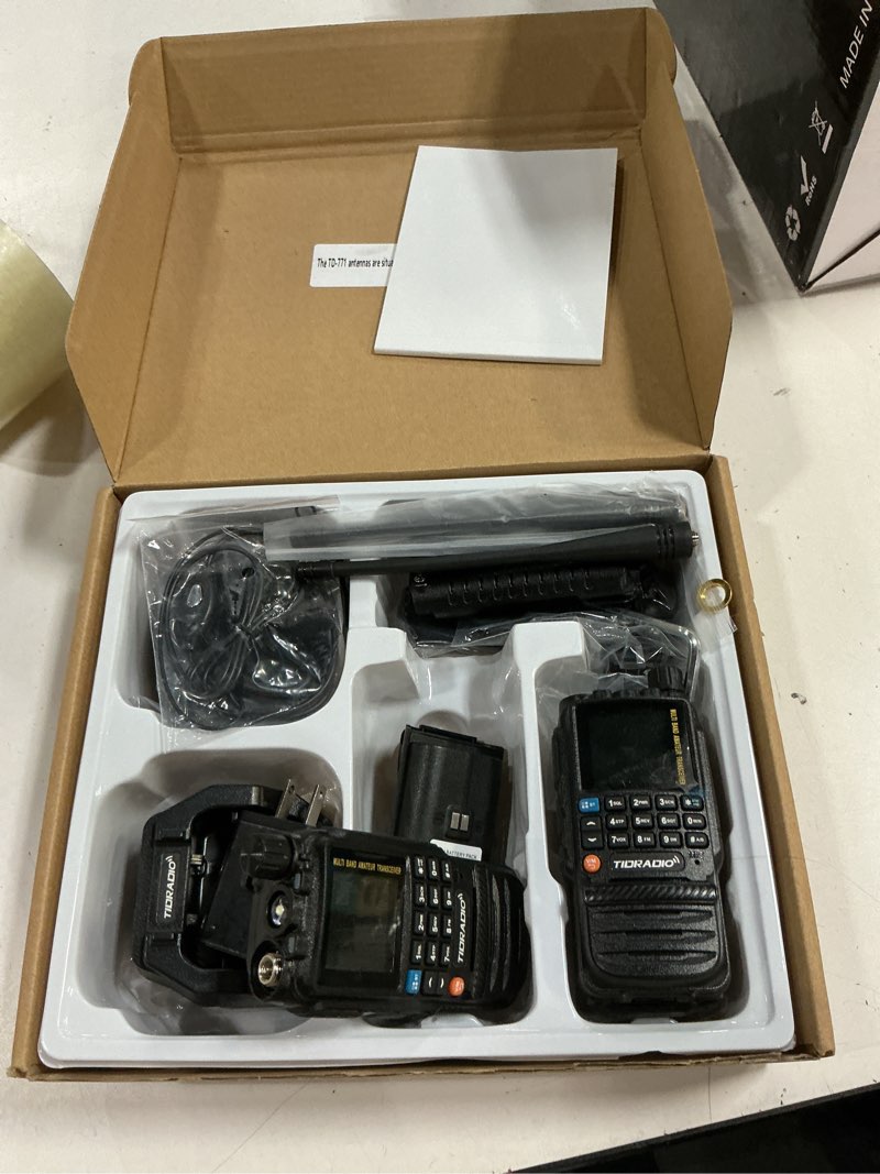 Condition photo showing Good Condition for tidradio td-h3 gmrs radio,type c & wireless programming(4pcs batteries)?8-bands long range walkie talkies rechargeable handheld full-featured 2 way radios- black, full kit 2pack