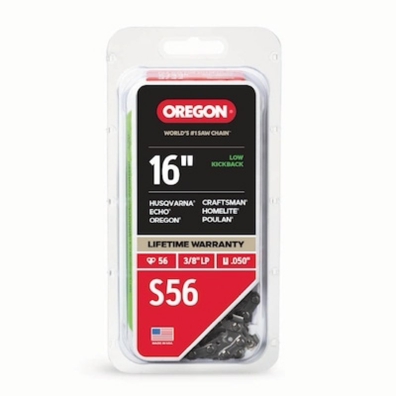Oregon S56 56 Link Replacement Chainsaw Chain For 16-in , 0.05-in Gauge , 3/8-in Pitch