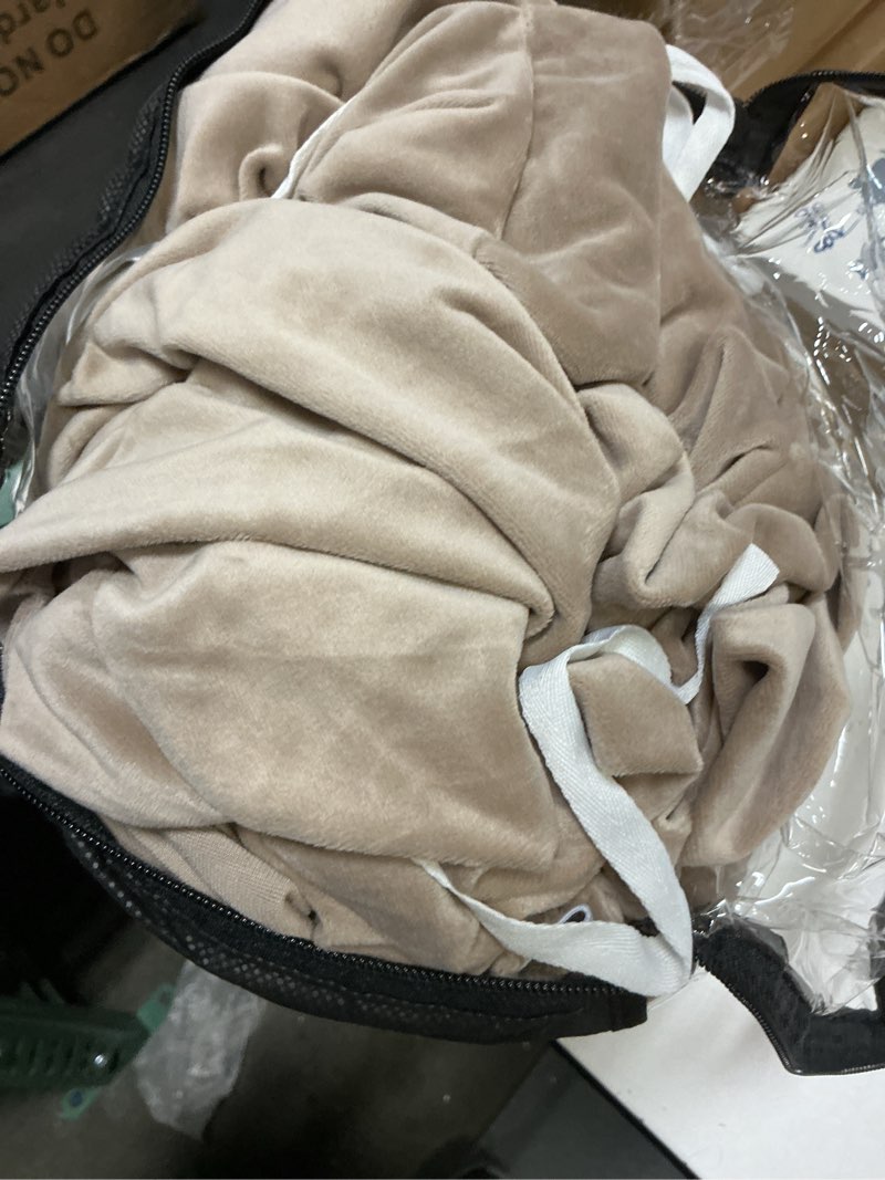 Condition photo showing Good Condition for znsayotx oversized velvet 3 piece couch cover with 2 extra large seat cushion covers stretch sofa cover for 2 cushion couch thick loveseat sofa slipcover for living room (khaki), 72"-92"(2 cushions) 72"-92"(2 cushions) khaki