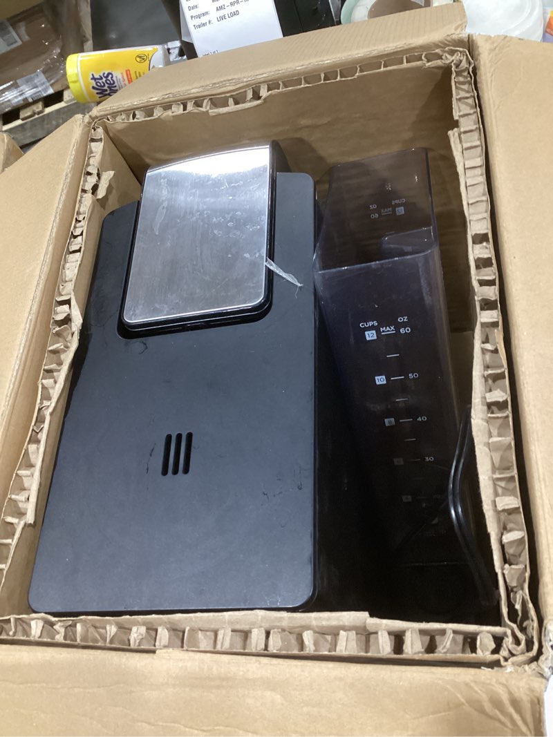 Condition photo showing As Is for Hamilton Beach FlexBrew Advanced 5-in-1 Thermal Programmable 12 Cup Drip and Single Serve Hot & Iced Coffee Maker, Movable 60oz. Water Reservoir, Use Pod Packs and Grounds, Fast Brewing, Black (49929)