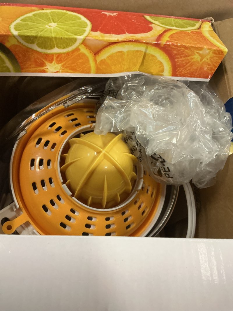 Condition photo showing As Is for black+decker 32oz electric citrus juicer, cj625, pressure activated, adjustable pulp control, dishwasher-safe small (pack of 1) cj625