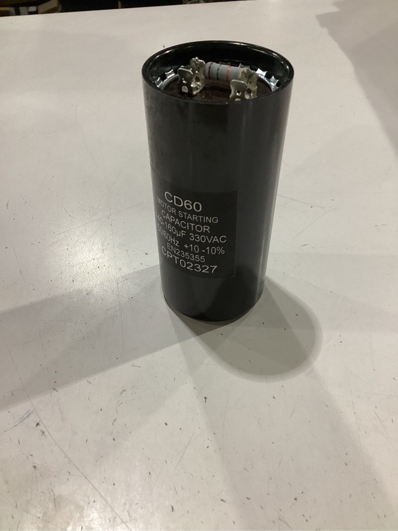 Condition photo showing New/Like New for cpt02327 2.05in upgraded round start capacitor 330vac 140-160uf 2.05 inches