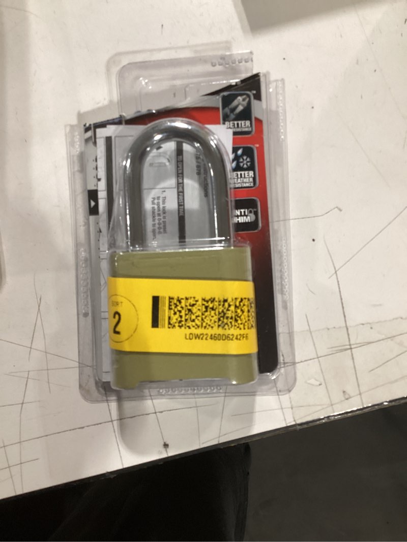 Condition photo showing Good Condition for Master Lock 2 in. W Hardened Steel Resettable Combination Padlock